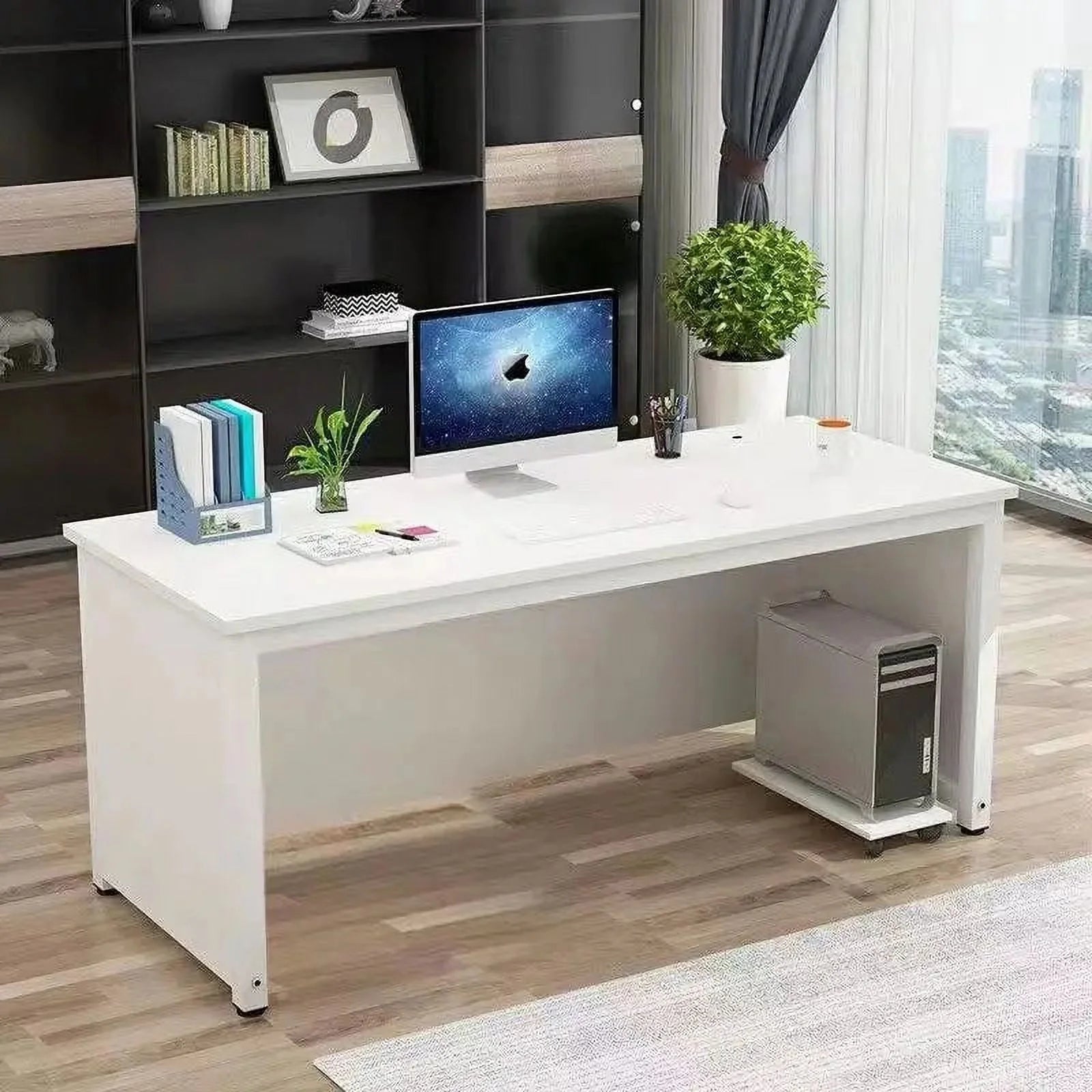 Standing Office Desk with Monitor Drawers A805299