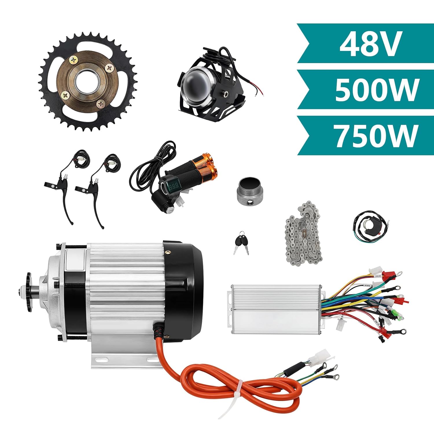 Electric Brushless Motor Kit 48V 750W for Tricycle, Scooter, E-Bike M888667