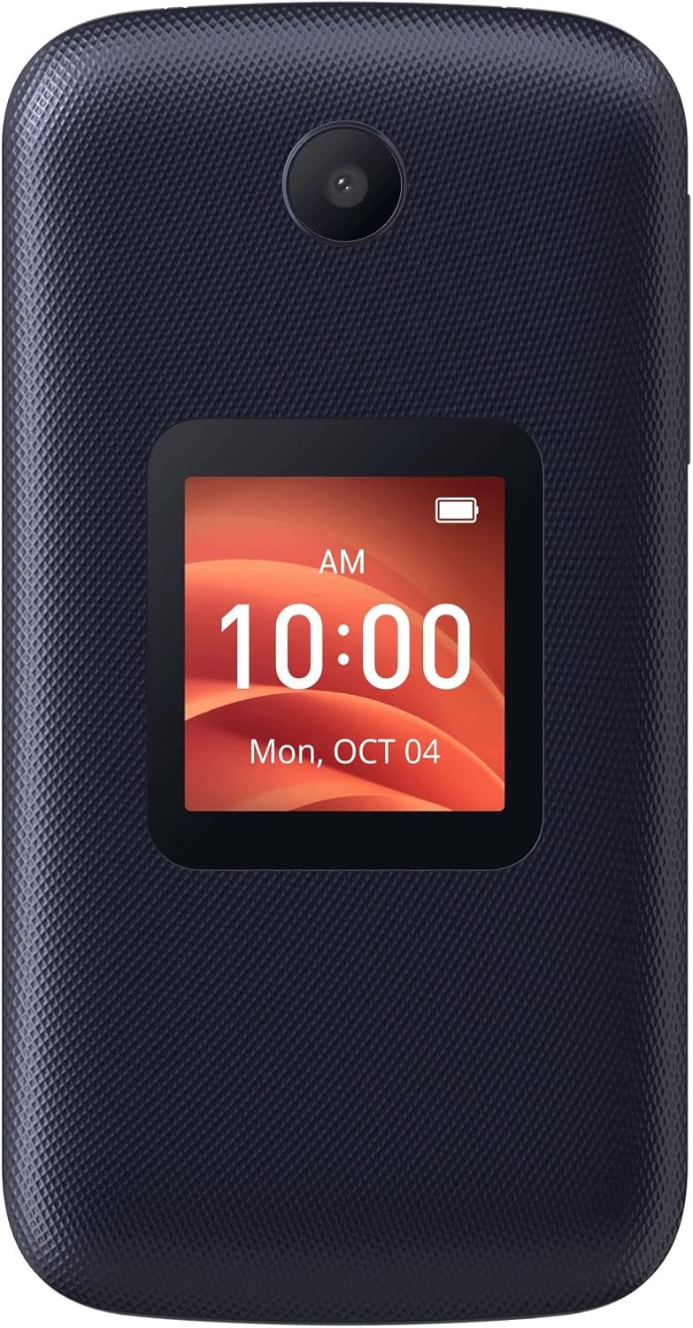 TCL Flip 4G LTE Flip Phone, Black - Prepaid - Carrier Locked V471