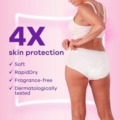 Incontinence & Postpartum Underwear for Women, Maximum Plus Protection, Small/Medium, 28 Count V247927