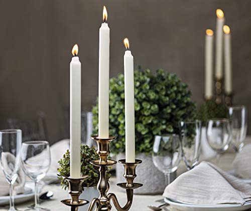 Ivory Candlesticks Bulk Pack 50 Count - Unscented Dripless 11.5 Inch L419894