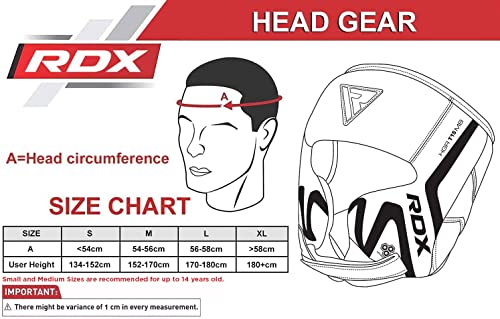 Boxing Headgear Sparring Grappling, Maya Hide Leather, Multi Layered Padding, Black M627425