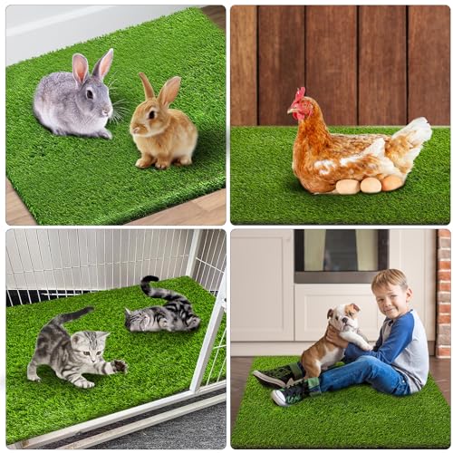 2 Pack 26"x30" Reusable Dog Grass Pee Pads with Drainage Holes U9354