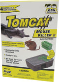Tomcat Mouse Killer II, 4-Pack (Kid Resistant Disposable Mouse Bait Station)