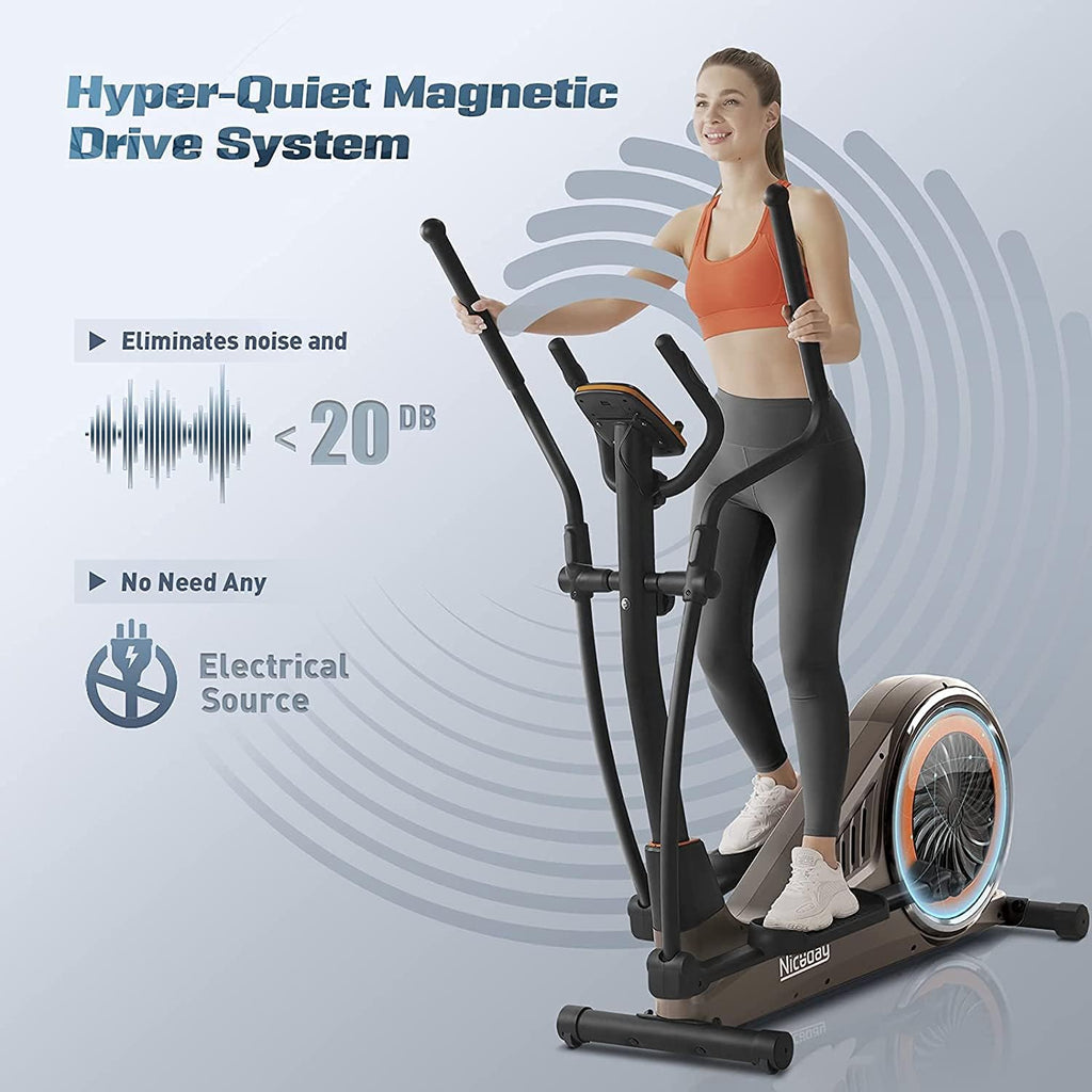 Elliptical Machine & Recumbent Exercise Bike, 16 Resistance Levels D22539