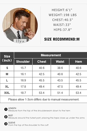 Men's Casual Business Vest Lightweight Slim Fit D86148