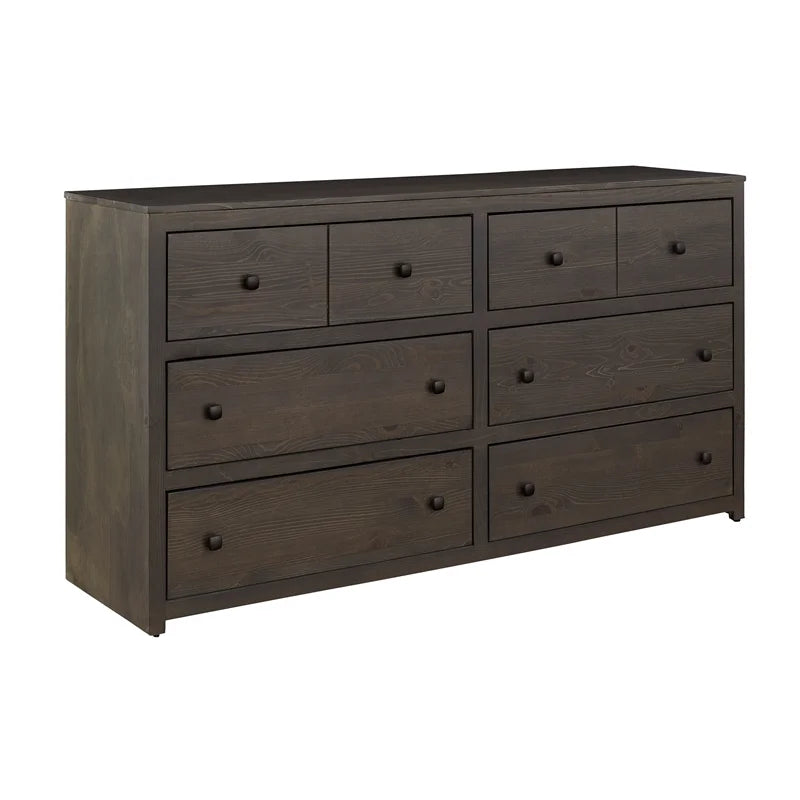 6-Drawer Wood Dresser in Stone Brown K781