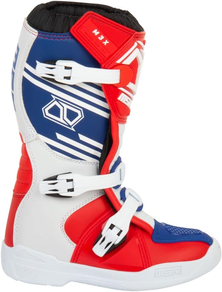 Youth Motocross Boots Red White Blue B897328