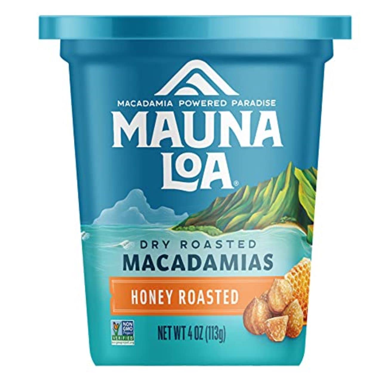 Mauna Loa Premium Hawaiian Roasted Macadamia Nuts, Honey Roasted Flavor, 4 Oz Cup (Pack of 1)
