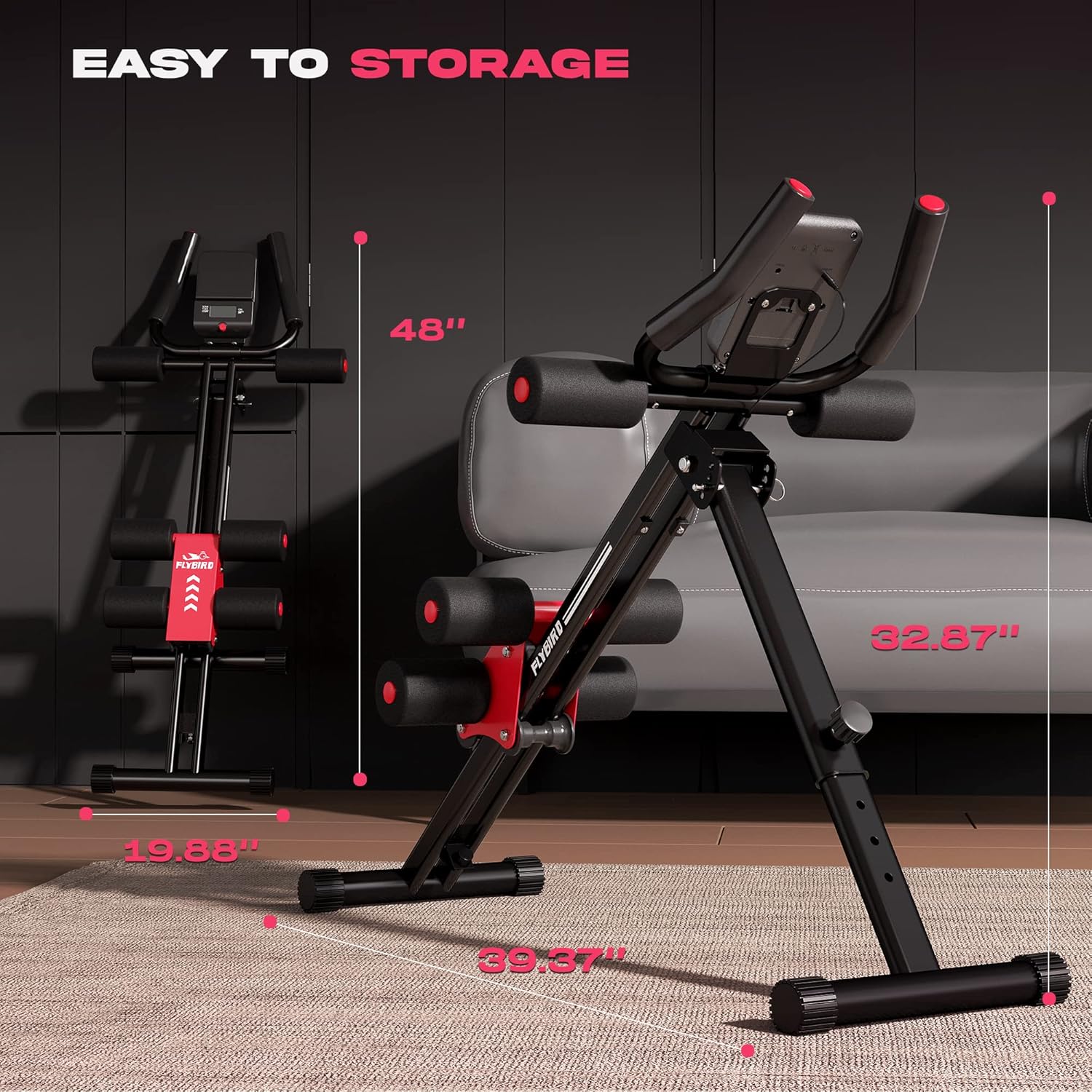 Adjustable Ab Machine for Home Gym Strength Training M212057