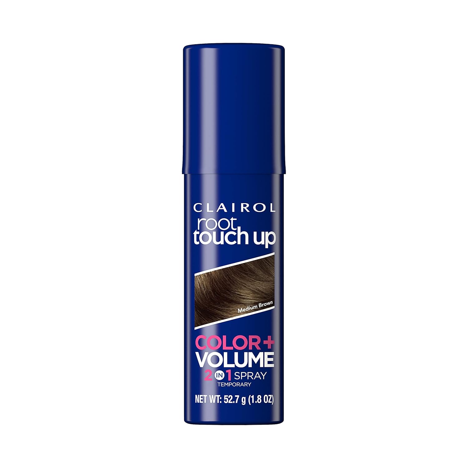 Permanent Hair Dye, Medium Brown, Root Touch-Up Color + Volume 2-in-1 Spray V2344