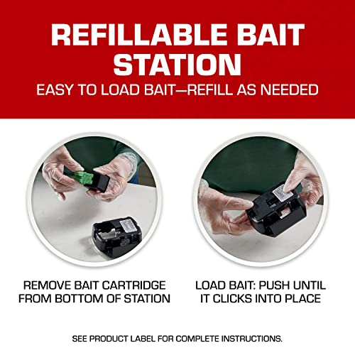 Mouse Killer Refillable Station, 1 Station with 4 Poison Block Refills V961661