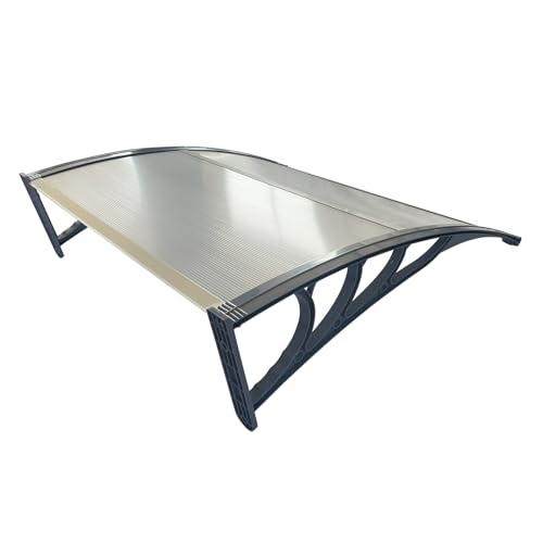 Window Awning Door Canopy 39"x31.5" Patio Rain Shelter Cover, Polycarbonate Outdoor UV Protection K4324