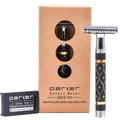 Parker, 65R Super Heavyweight Gray and Gold Double Edge Safety Razor & 5 Parker Blade Refills