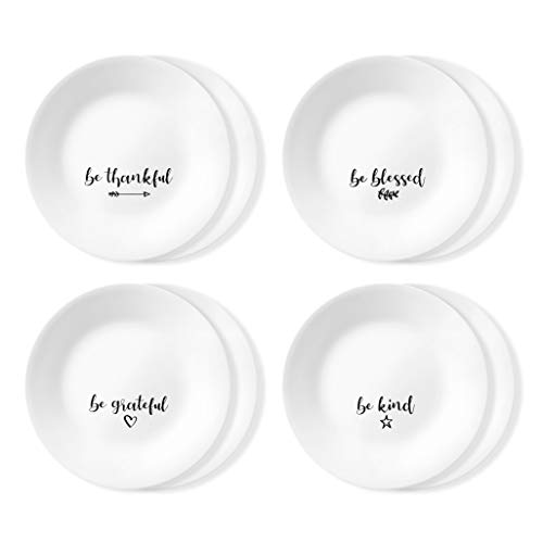 18-Piece Dinnerware Set for 6 with Large Serving Bowl, Triple Layer Glass, White G25078