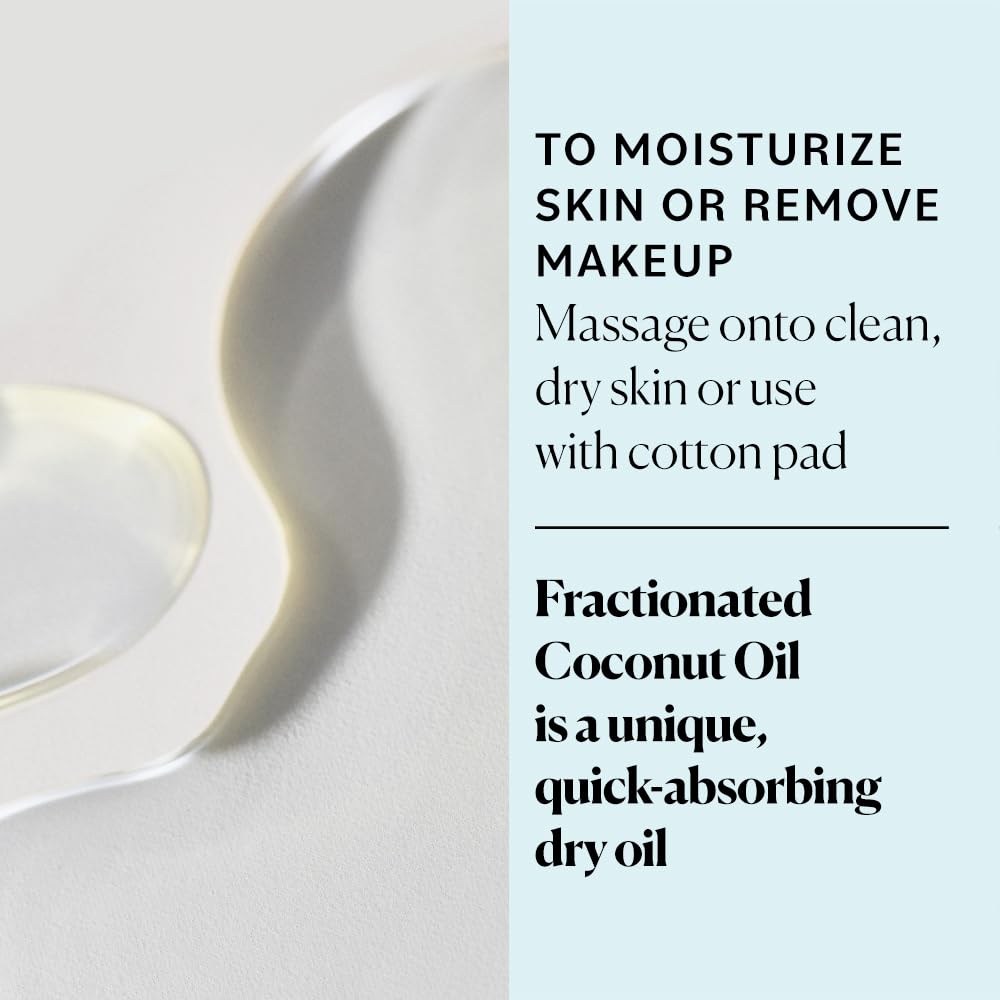 Fractionated Coconut Oil, Hydrating Dry Oil for Face and Body, 8 fl. Oz G7222