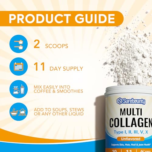Hydrolyzed Collagen Peptides Powder, Unflavored, Zero Sugar, 16oz W830104