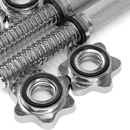 Threaded Dumbbell Handles with Rubber Grip, Fit 1" Plates Z53137