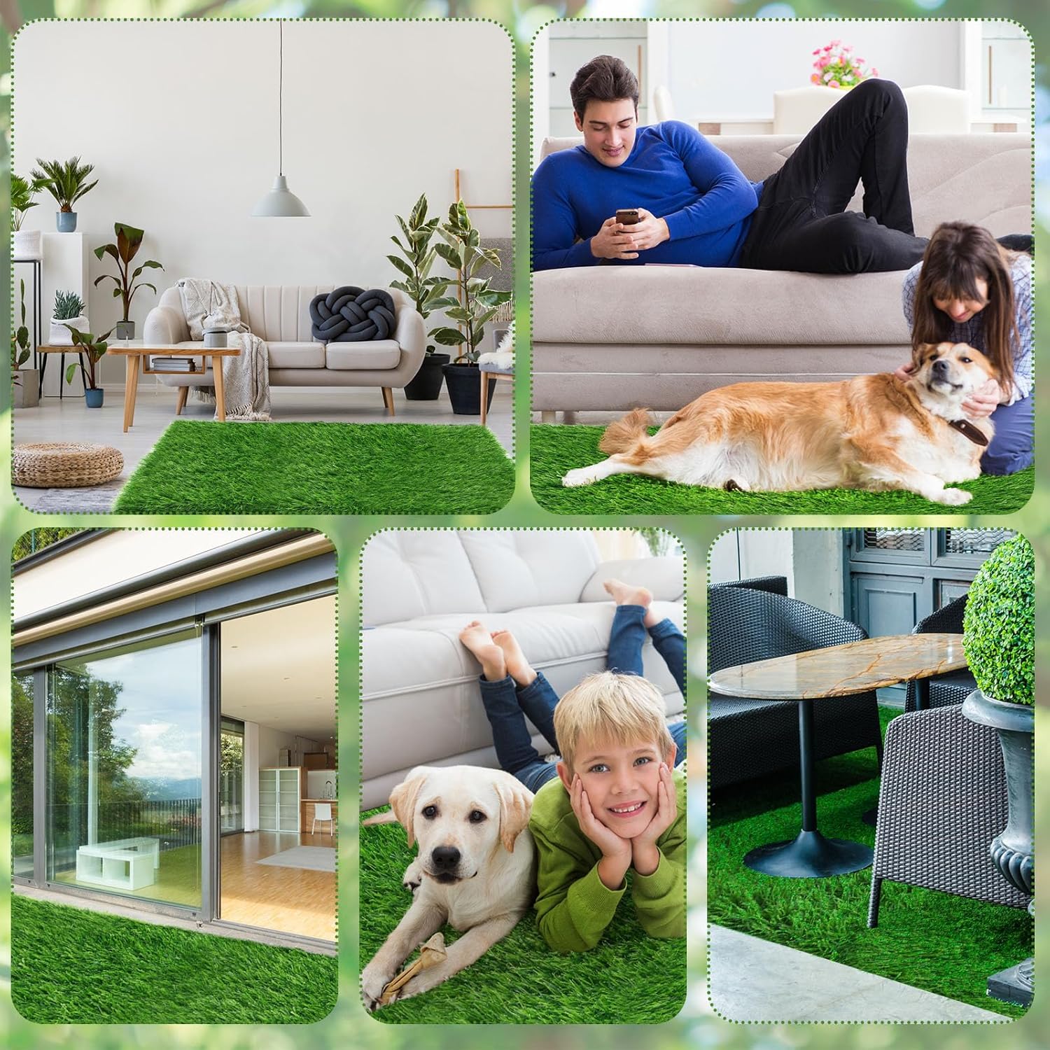Artificial Grass Dog Potty Training Mat with Drainage Holes S349