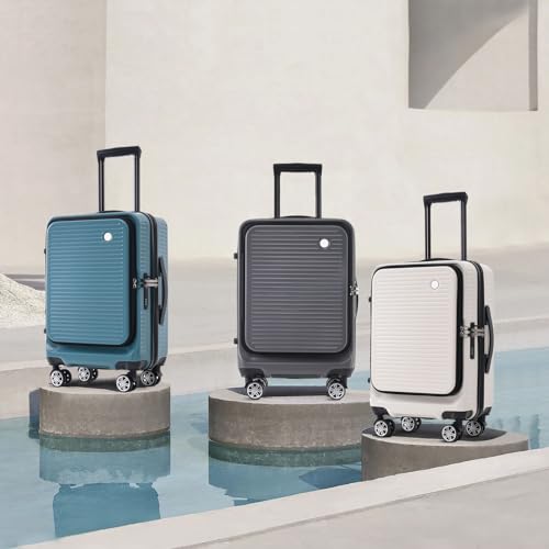 Front Open Carry-On Luggage 20 Inch with Wheels and USB Port R4157