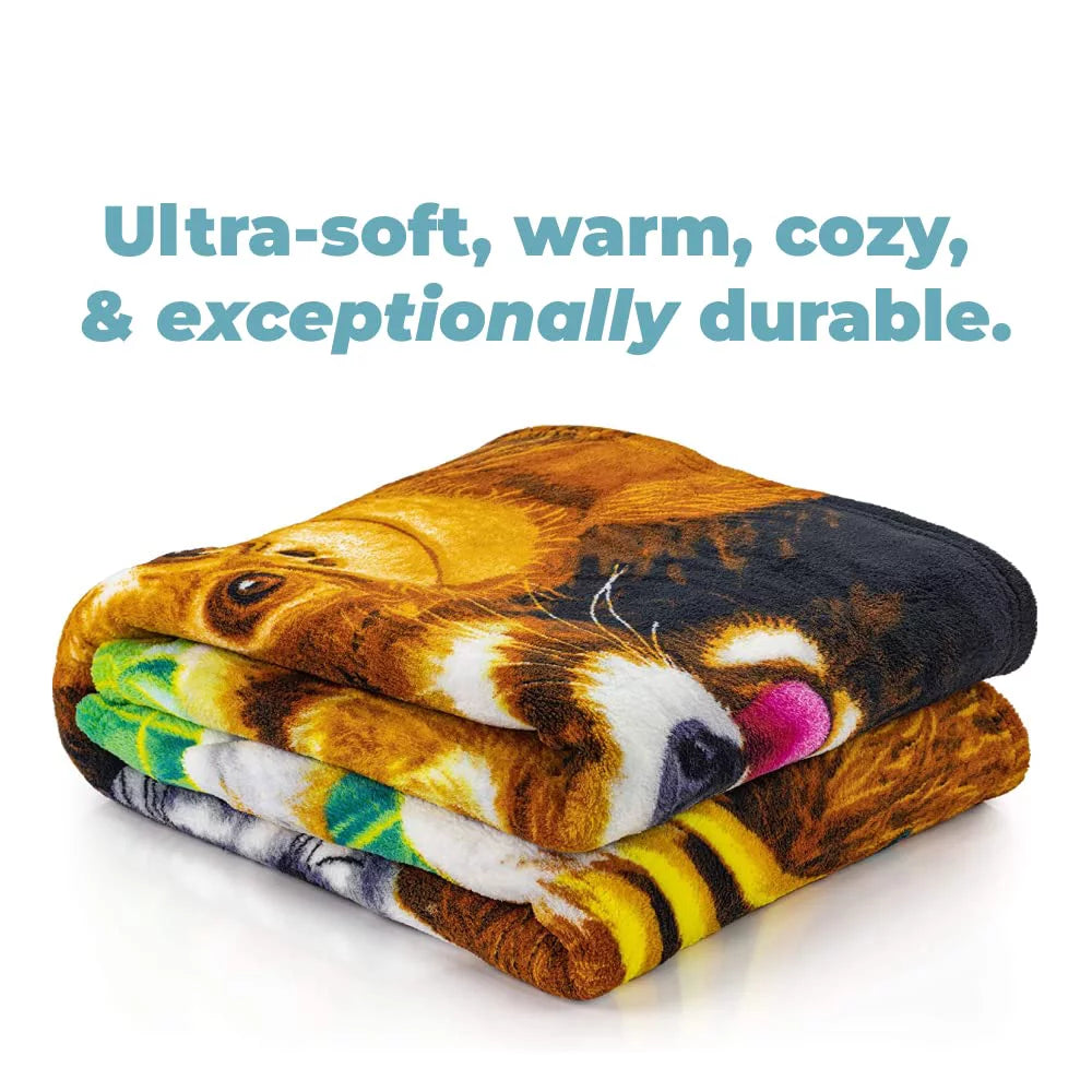 Zoo Animals Super Soft Plush Fleece Throw Blanket J3515