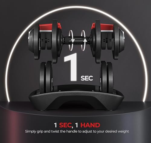 Adjustable Dumbbell Set with Anti-Slip Handle for Home Gym Strength Training H632151