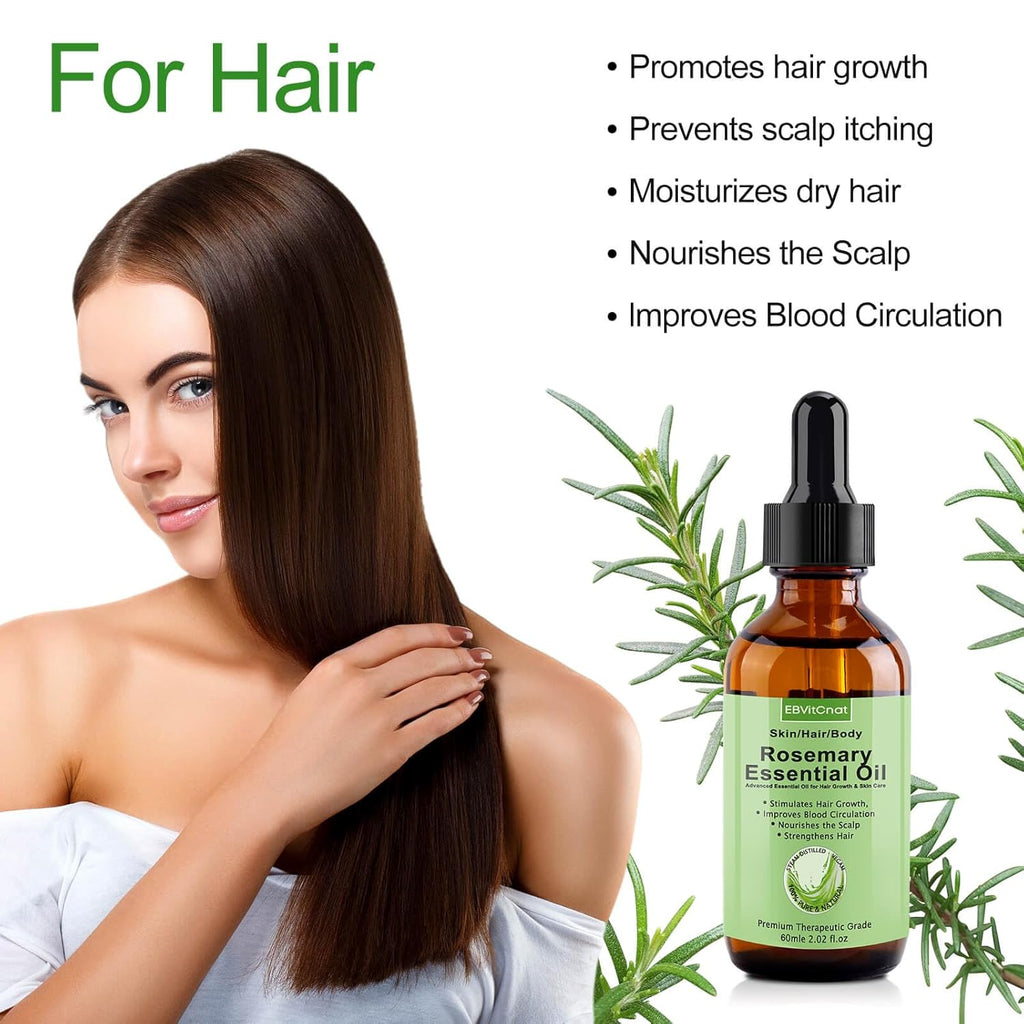 Rosemary Oil for Hair Growth, Pure Organic Essential Oil for Scalp and Hair S8575