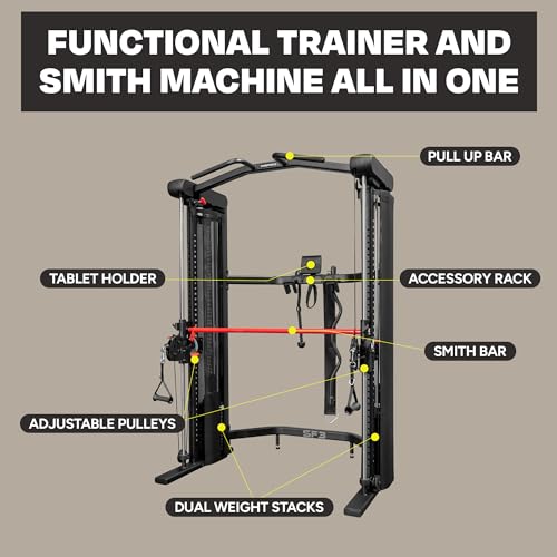 Functional Trainer Cable Machine for Home Gym Strength Training F16394