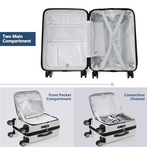 Front Open Carry-On Luggage 20 Inch with Wheels and USB Port R4157
