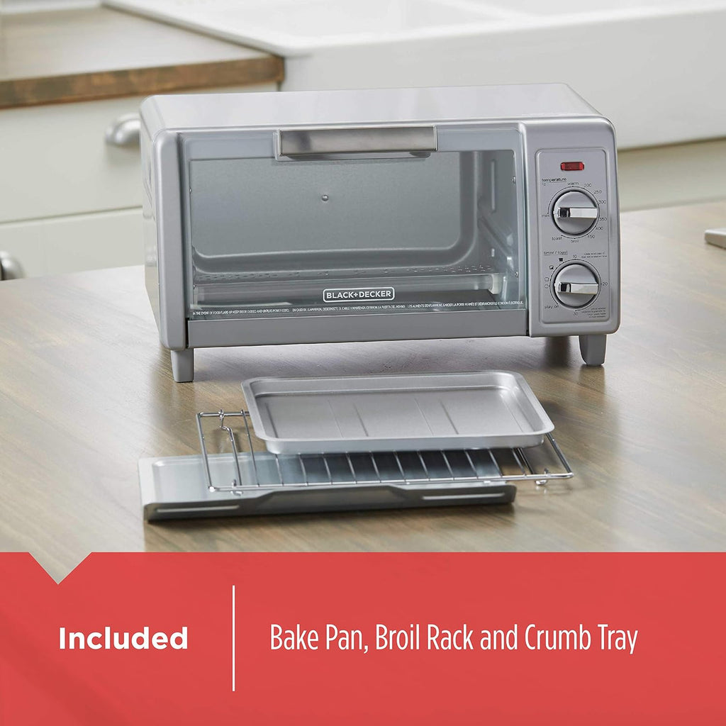 4-Slice Toaster Oven, Stainless Steel T95230