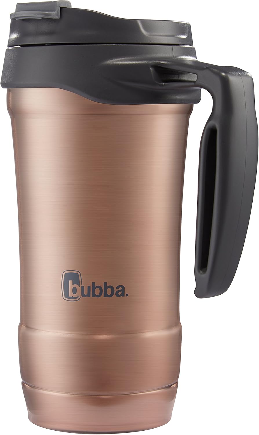 Travel mug 18 oz, keeps drinks cold 24 hours hot 6 hours, gunmetal and rose gold C145