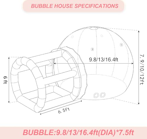 Inflatable Bubble Tent with Blower for Camping Parties F971463