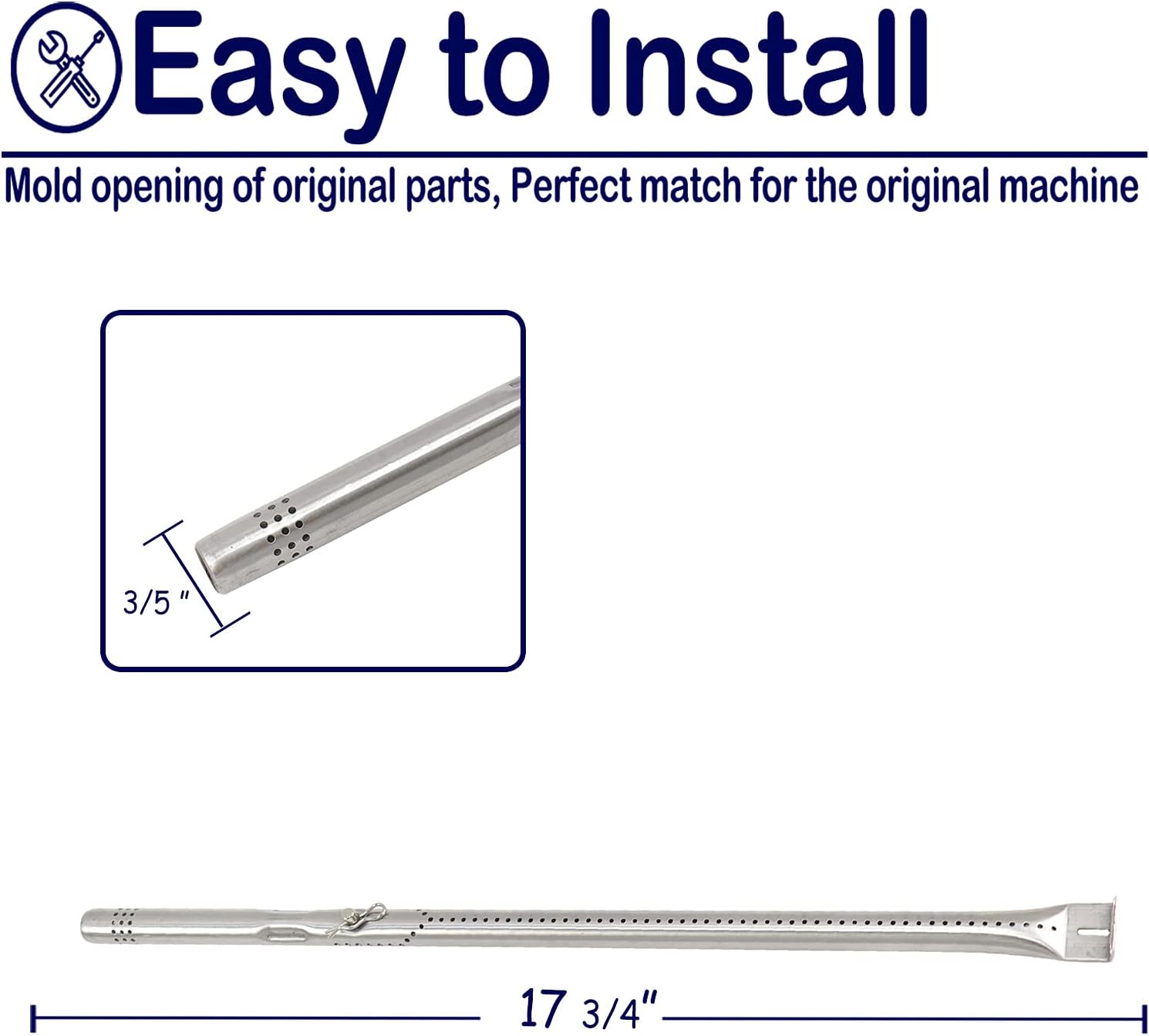 Gas Burner Tube Replacement Parts for Grill, 4 Pack F557235