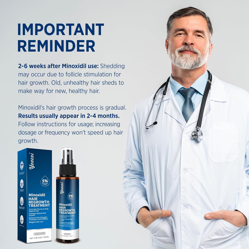 Hair Growth Serum with 5% Minoxidil for Thinning Hair, 100ml W43959
