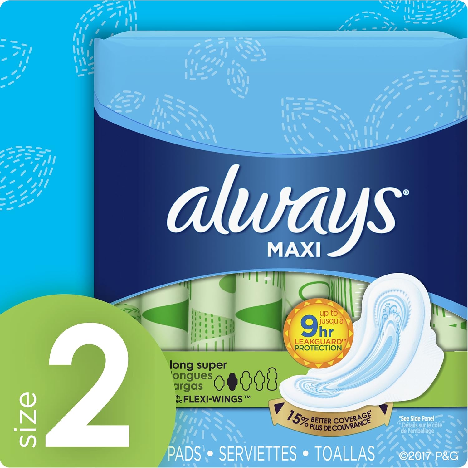 Super Pads with Wings, Unscented, Size 2, 32 Count C618624
