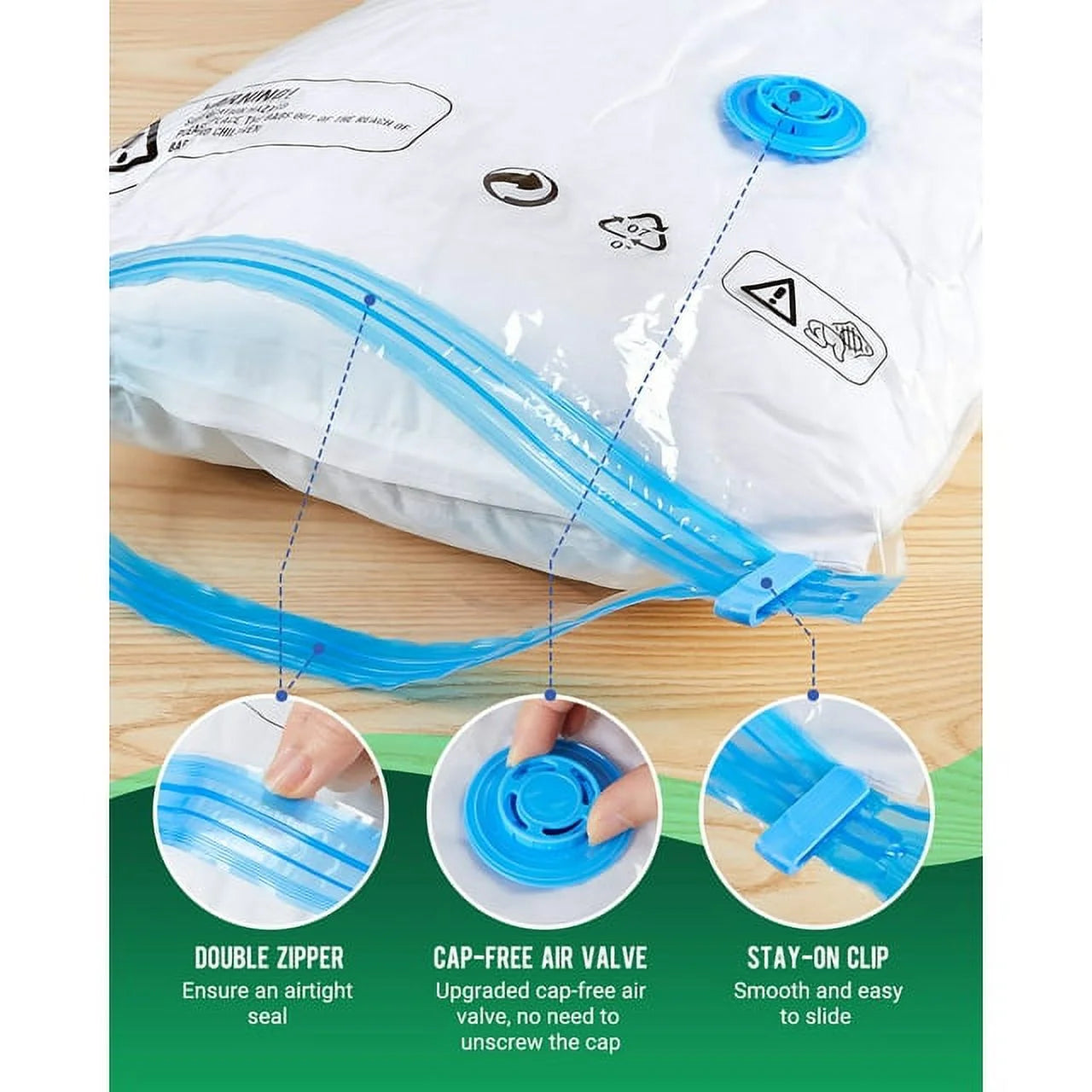 10 Pack Vacuum Storage Bags Small with Electric Air Pump H49242