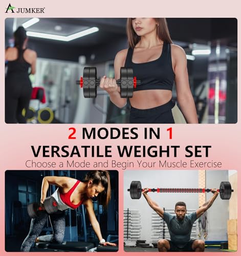 Adjustable Dumbbells Set, 20LBS Barbell for Home Gym Workout K53646