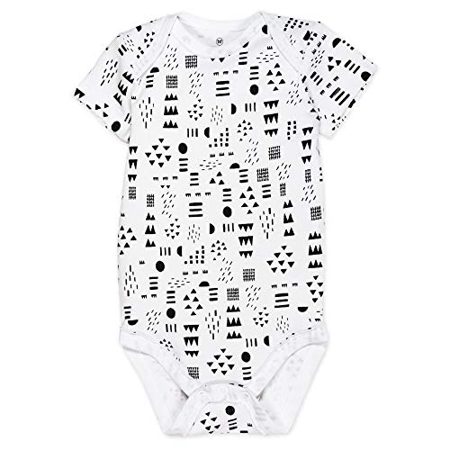 5-pack Short Sleeve Bodysuits 100% Organic Cotton for Infant Baby Boys N352057