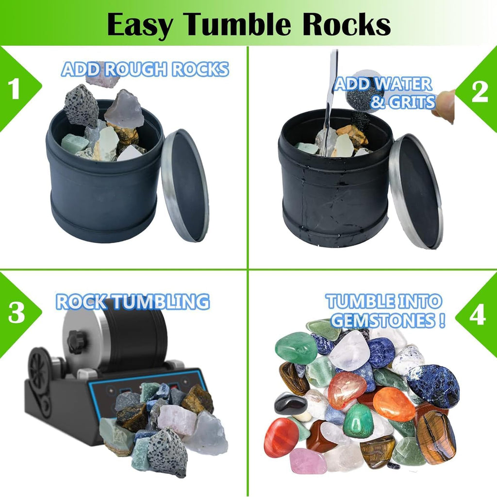 Rock Tumbler Grit Refill Kit with Polishing Media and Plastic Pellets I973