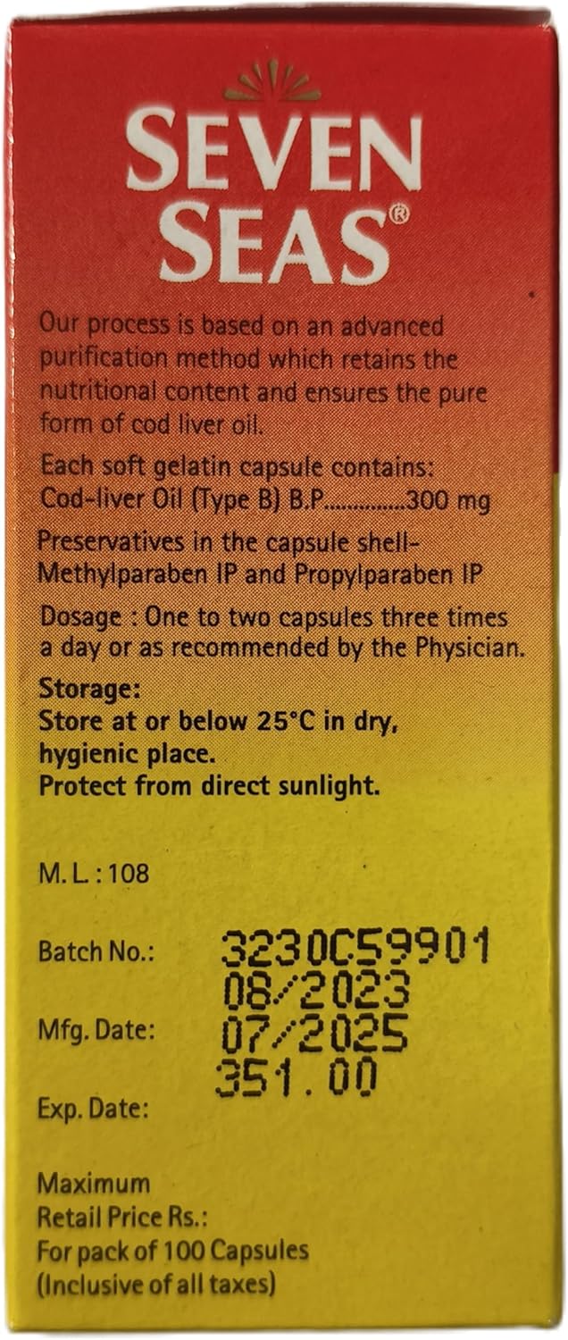 Cod Liver Oil, 300 Capsules Y941