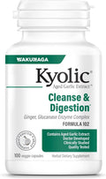 Kyolic Aged Garlic Extract Formula 102, Ginger and Glucanase Enzyme Complex, 100 Vegetarian Capsules (Packaging May Vary)