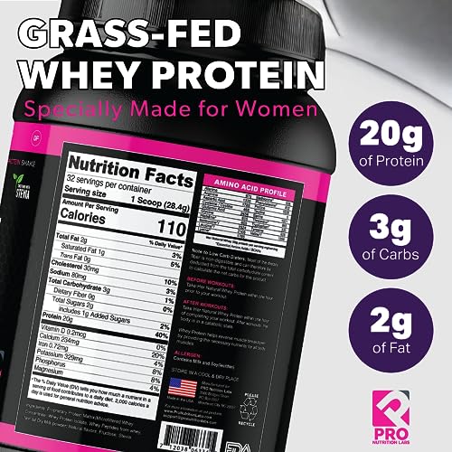 Whey Protein Powder for Women, Low Carb, Gluten Free, Creamy Vanilla, 2 lb Z214