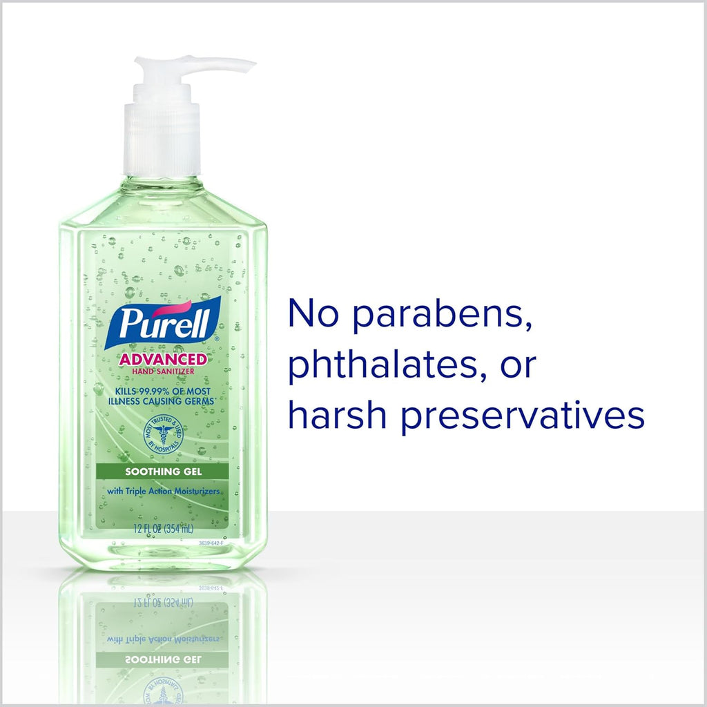 Hand Sanitizer Soothing Gel, Fresh Scent, 12 fl oz Pump Bottle, Pack of 12 R181565