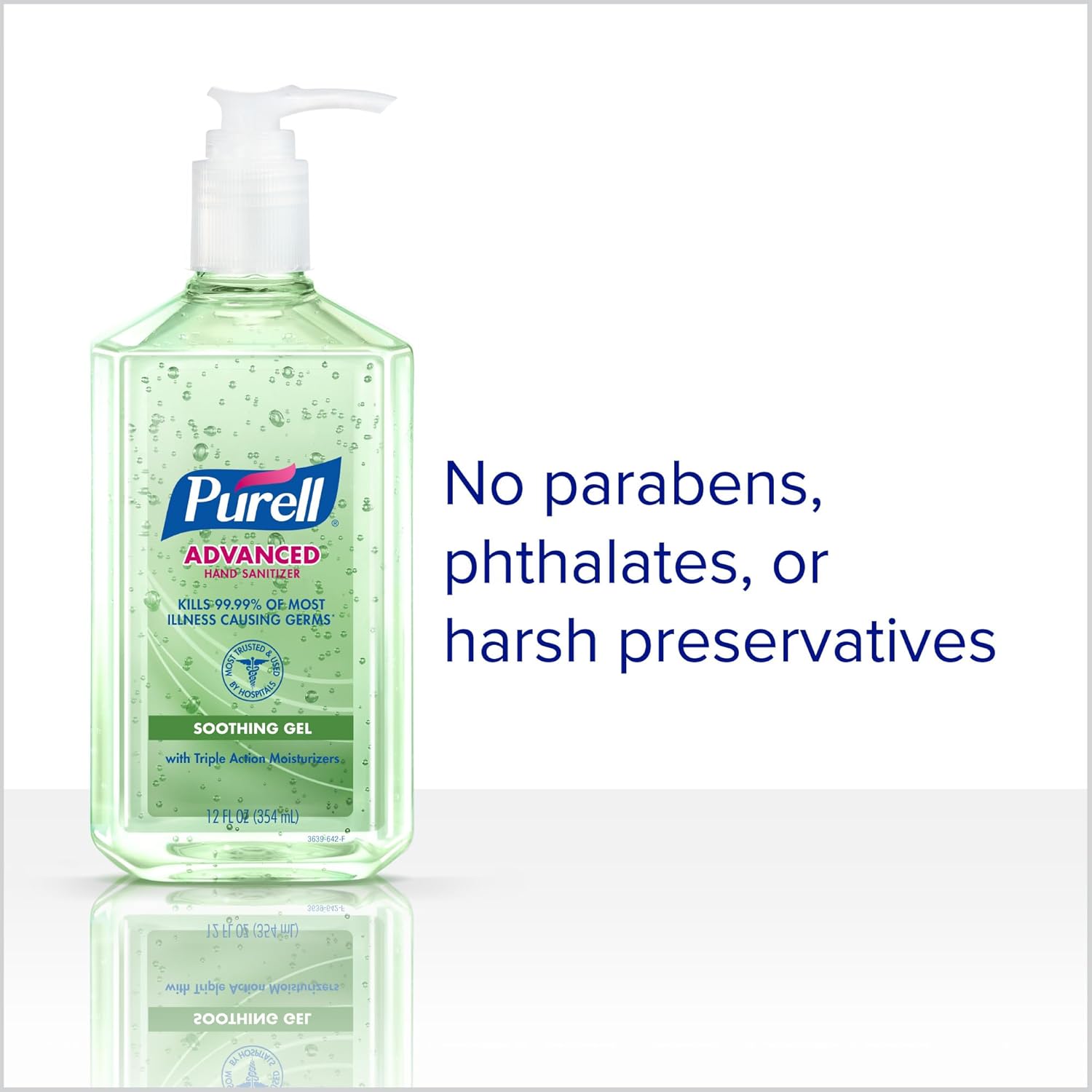 Hand Sanitizer Soothing Gel, Fresh Scent, 12 fl oz Pump Bottle, Pack of 12 R181565