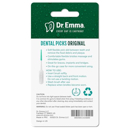 Dental Picks Mint Soft Rubberized Toothpicks, 200 Count L95789