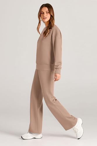 Women's 2 Piece Lounge Set Long Sleeve Tops and Pants S2586