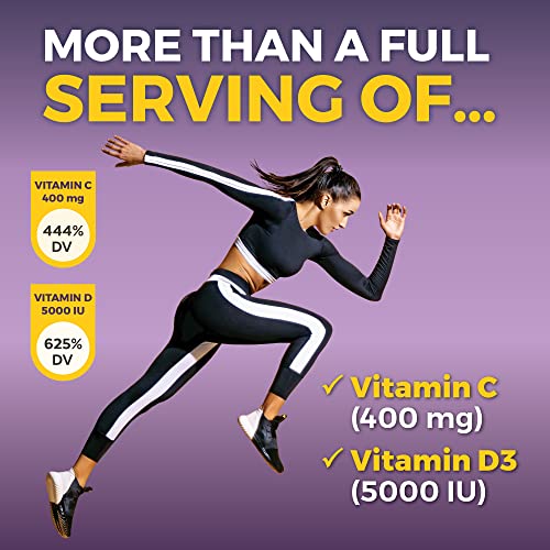 Elderberry with Zinc and Vitamin C Immune Support Supplement, 60 Capsules Z31361