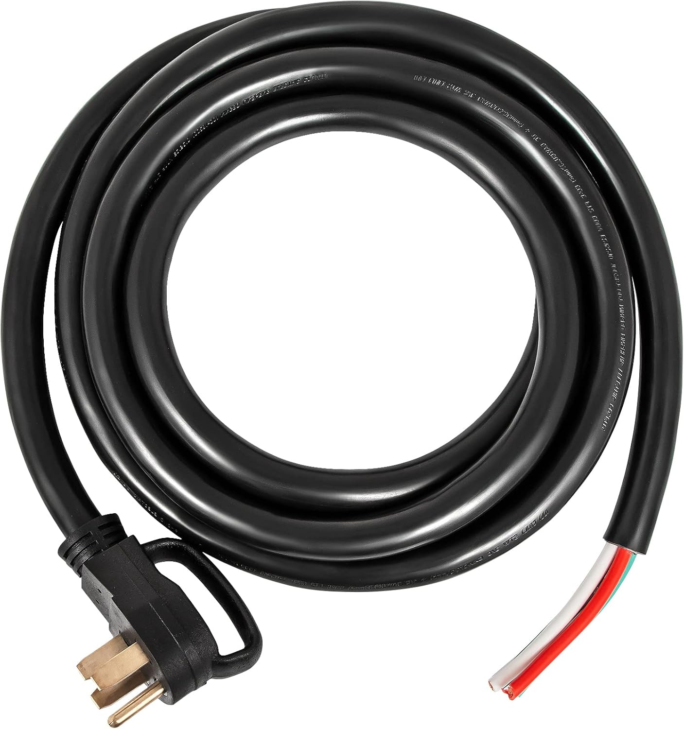 30Ft 50Amp Generator Extension Cord 6 Gauge STW 6/3+8/1 N14-50P to Bare Wire E490