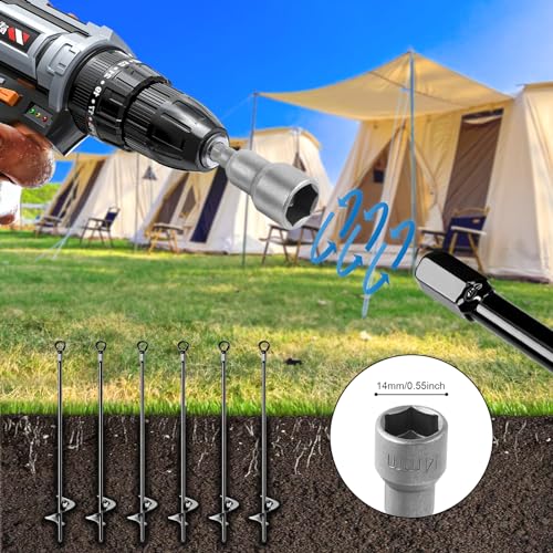 Heavy Duty Earth Anchors for High Winds, 6 Pack E956