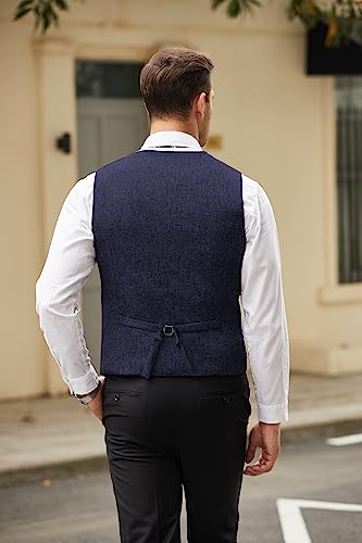 Men's Casual Business Vest Lightweight Slim Fit D86148